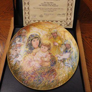 GORGEOUS!  Collectible CHRISTMAS NATIVITY PLATE - Edna Hibels  NEW!!